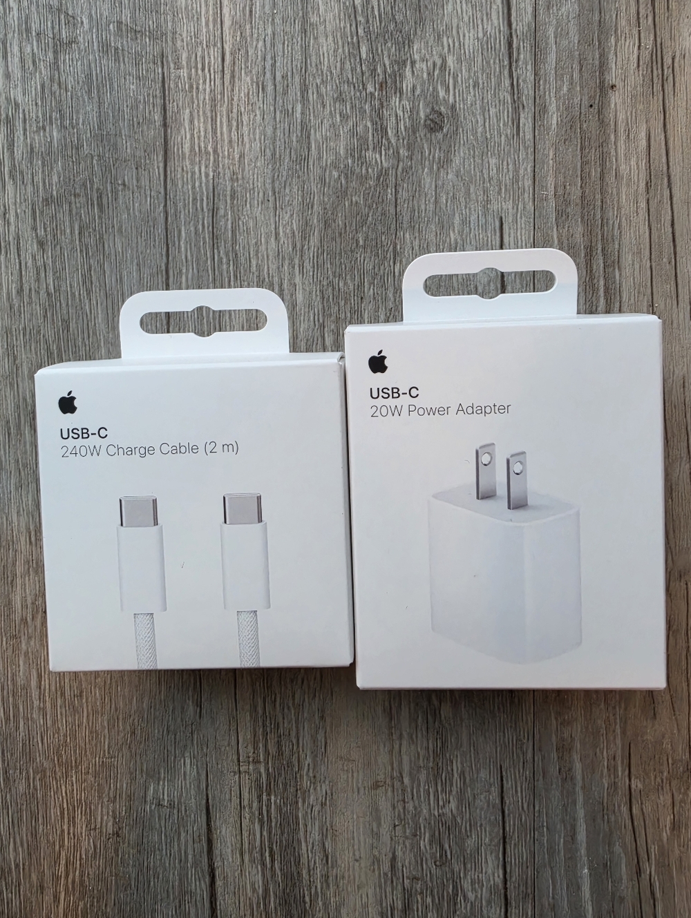 Apple USB-C Charge Cable 240W 2M Length & Apple 20W USB-C Power Adapter